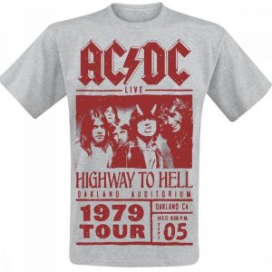 Ac/Dc Highway To Hell Red Photo 1979 Tour T-paita