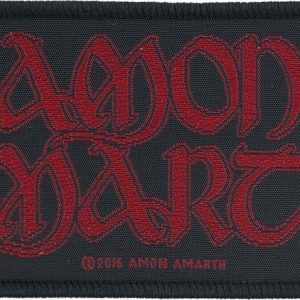 Amon Amarth Red Logo Kangasmerkki 100% Polyesteria