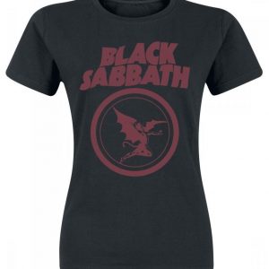 Black Sabbath Fallen Angel Logo Naisten T-paita