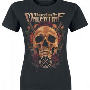 Bullet For My Valentine Pistol Skull Naisten T-paita