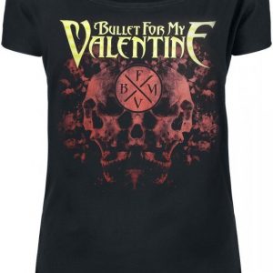 Bullet For My Valentine Rorschach Skulls T-paita