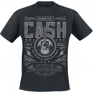 Johnny Cash Guitar Label T-paita