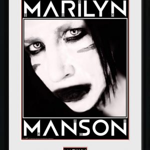 Marilyn Manson Face Kehystetty Kuva Muovia