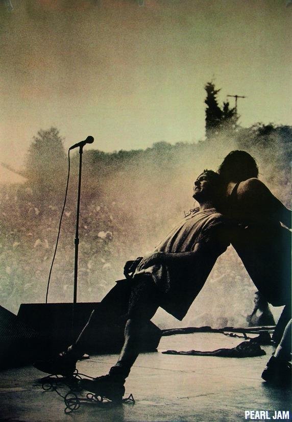 Pearl Jam Eddie Vedder & Mike Mccready On Stage Juliste Monivärinen
