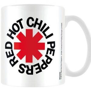 Red Hot Chili Peppers Logo White Muki Valkoinen