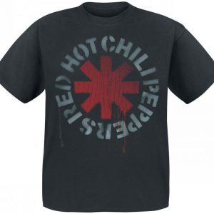 Red Hot Chili Peppers Stencil Black T-paita