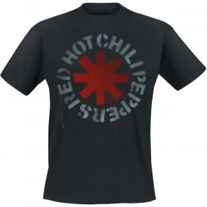 Red Hot Chili Peppers Stencil Black T-paita