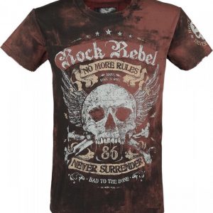 Rock Rebel By Emp No More Rules Spray Wash T-paita