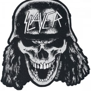 Slayer Wehrmacht Skull Kangasmerkki Musta-Valkoinen