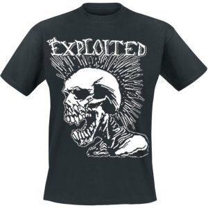 The Exploited Mohican Skull T-paita