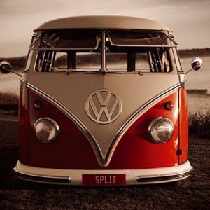 Vw Red Kombi Juliste