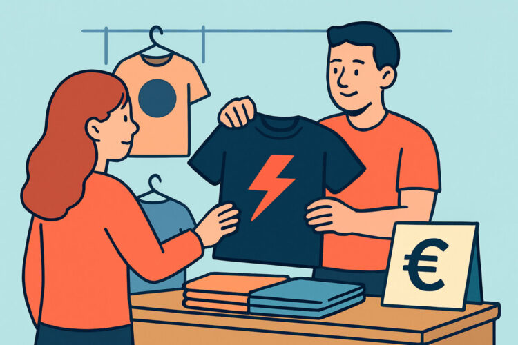 Keikkapaidan ostaminen konsertin merch-pöydältä